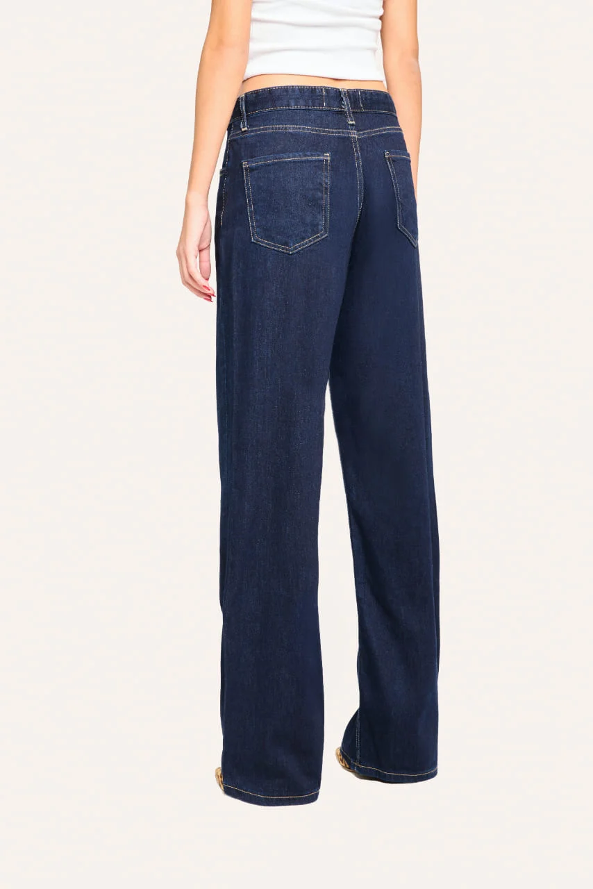 Altın Baklava Desenli Wide Leg Jean - Görsel 2