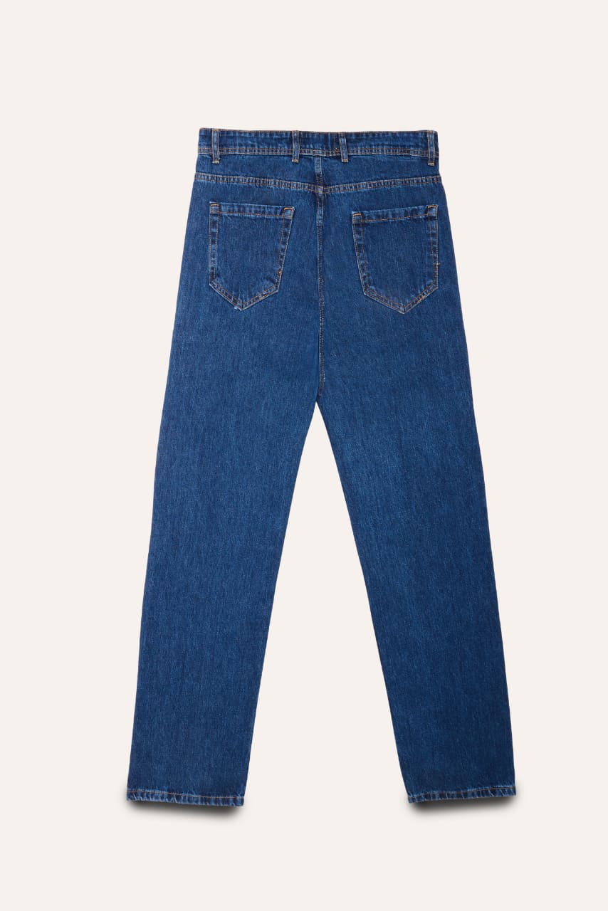 Çok Renkli Çizgili Baggy Jean - Görsel 7